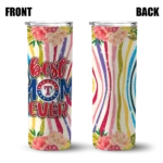 texas rangers flower cluster skinny tumbler best selling 1.webp