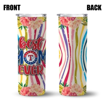 texas rangers flower cluster skinny tumbler fashion forward.webp