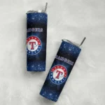 texas rangers radiant glitter blue skinny tumbler best selling.webp