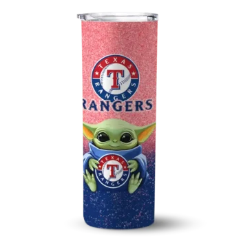 texas rangers yoda smile blue skinny tumbler best selling.webp