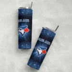 toronto blue jays radiant glitter blue skinny tumbler best selling.webp