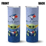 toronto blue jays yoda smile blue skinny tumbler best selling.webp