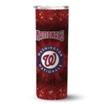 washington nationals radiant glitter red skinny tumbler best selling.webp