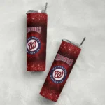 washington nationals radiant glitter red skinny tumbler best selling.webp