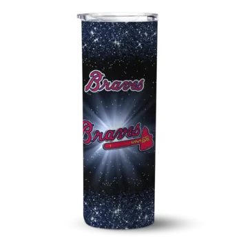 atlanta braves radiant glitter navy skinny tumbler best selling 8.webp