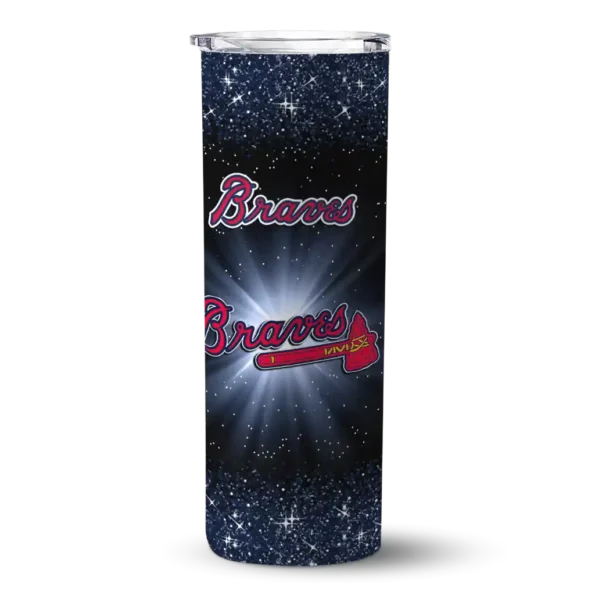 atlanta braves radiant glitter navy skinny tumbler best selling 8.webp