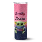 atlanta braves yoda smile navy skinny tumbler best selling.webp