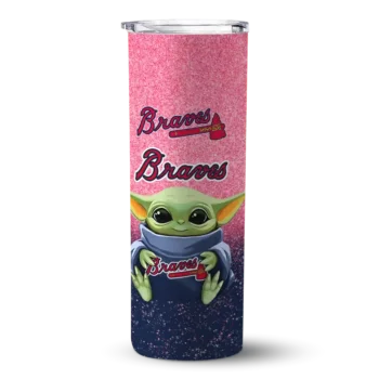 atlanta braves yoda smile navy skinny tumbler best selling.webp