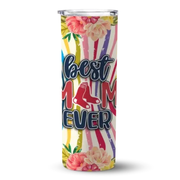 boston red sox flower cluster skinny tumbler best selling 2 4.webp