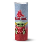 boston red sox yoda smile red skinny tumbler best selling 3.webp