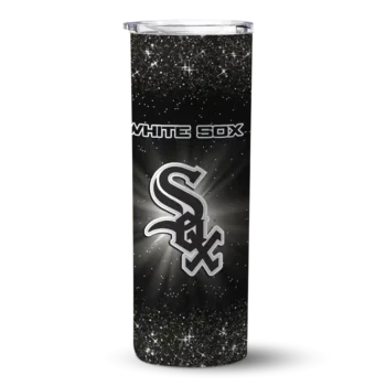 chicago white sox radiant glitter black skinny tumbler best selling 1.webp