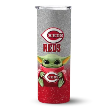 cincinnati reds yoda smile red skinny tumbler best selling.webp