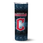cleveland guardians radiant glitter navy blue skinny tumbler best selling 1.webp