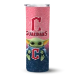cleveland guardians yoda smile navy blue skinny tumbler best selling.webp