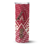custom arizona diamondbacks monogram burst red white skinny tumbler best selling 8.webp
