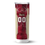 custom arizona diamondbacks stacked diamond red skinny tumbler best selling.webp