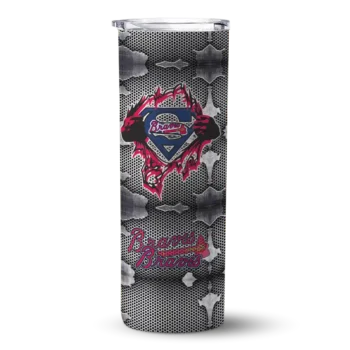 custom atlanta braves chevron v navy gray skinny tumbler best selling 4.webp