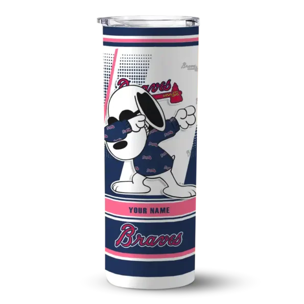custom atlanta braves snoopy dog navy white skinny tumbler best selling 1.webp