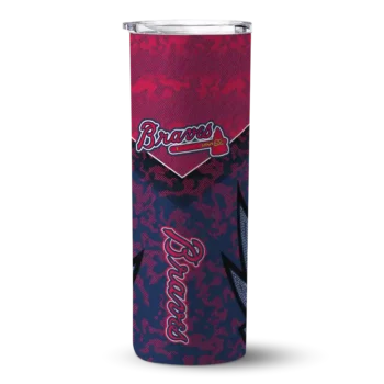 custom atlanta braves spiral burst print navy skinny tumbler best selling 2.webp