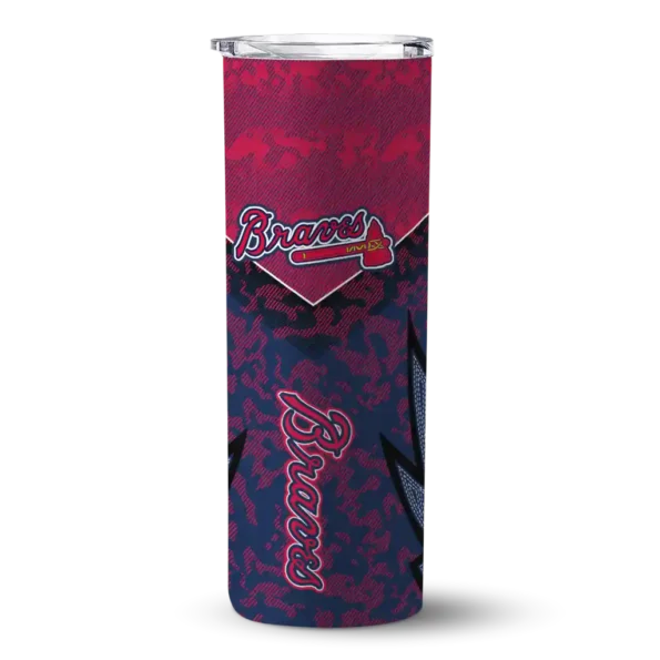 custom atlanta braves spiral burst print navy skinny tumbler best selling 2.webp