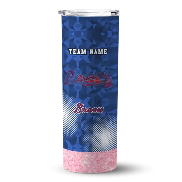 custom atlanta braves starburst tiles navy skinny tumbler best selling 1.webp