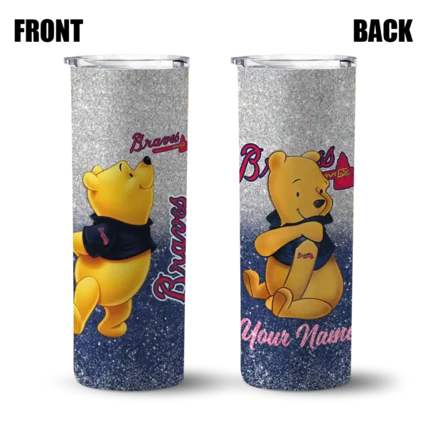 custom atlanta braves winnie the pooh navy gray skinny tumbler fashion forward 6.webp