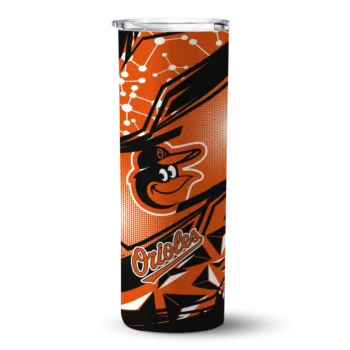 custom baltimore orioles helmet clash orange skinny tumbler best selling.webp