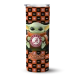 custom baltimore orioles yoda cozy orange black skinny tumbler best selling 1.webp
