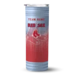 custom boston red sox swirl texture red skinny tumbler best selling.webp