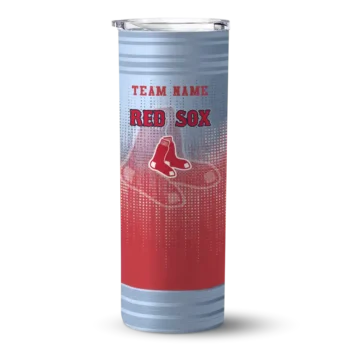 custom boston red sox swirl texture red skinny tumbler best selling.webp