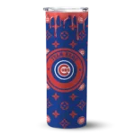 custom chicago cubs camo streak blue skinny tumbler best selling 1.webp
