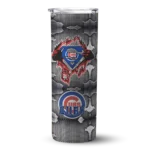 custom chicago cubs chevron v blue gray skinny tumbler best selling 1.webp