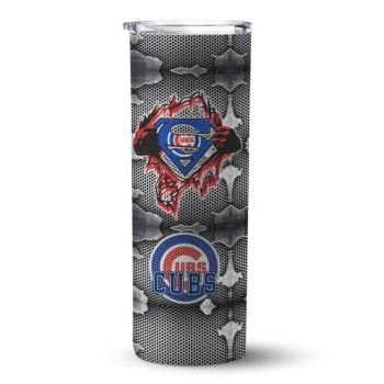 custom chicago cubs chevron v blue gray skinny tumbler best selling 1.webp