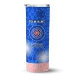 custom chicago cubs starburst tiles blue skinny tumbler best selling.webp