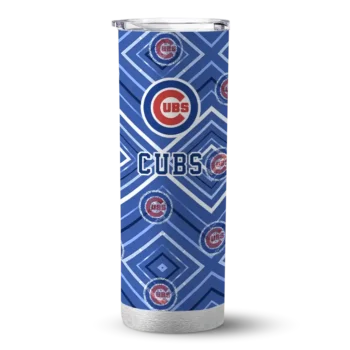custom chicago cubs zipper leopard blue skinny tumbler best selling.webp
