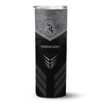 custom chicago white sox hexagon honeycomb black skinny tumbler best selling 1.webp
