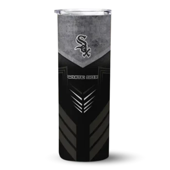custom chicago white sox hexagon honeycomb black skinny tumbler best selling 1.webp