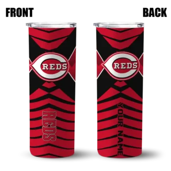custom cincinnati reds camo texture red skinny tumbler fashion forward 1.webp