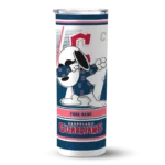 custom cleveland guardians snoopy dog navy blue white skinny tumbler best selling 1.webp