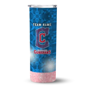 custom cleveland guardians starburst tiles navy blue skinny tumbler best selling 1.webp