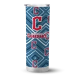 custom cleveland guardians zipper leopard navy blue skinny tumbler best selling 1.webp