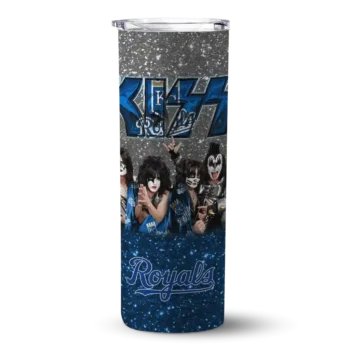 custom kansas city royals kiss band white skinny tumbler best selling 1.webp