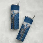 custom kansas city royals sparkle drip royal blue skinny tumbler best selling.webp