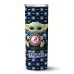 custom kansas city royals yoda cozy royal blue black skinny tumbler best selling 1.webp