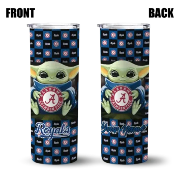 custom kansas city royals yoda cozy royal blue black skinny tumbler fashion forward 1.webp