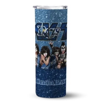 custom tampa bay rays kiss band light blue skinny tumbler best selling 2.webp