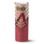 customized arizona diamondbacks chevron stripes red skinny tumbler best selling 1.webp