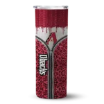 customized arizona diamondbacks sparkle drip red skinny tumbler best selling 1.webp