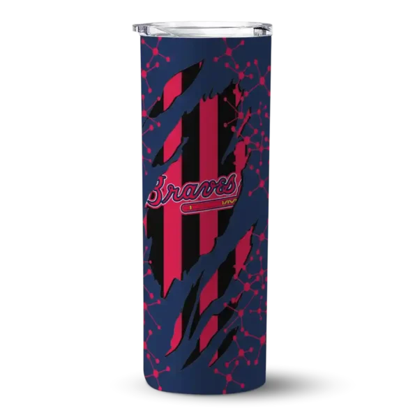 customized atlanta braves star pop navy black skinny tumbler best selling 4.webp