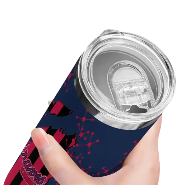 customized atlanta braves star pop navy black skinny tumbler high quality 1 4.webp